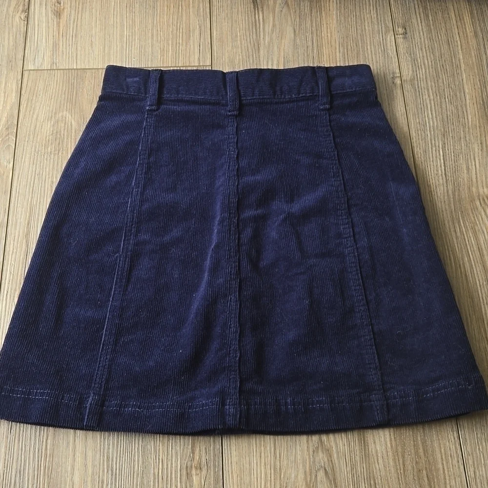 Forever 21 Navy Courderoy A Line Mini Skirt
